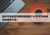 国内专业的区块链商城是哪个公司[区块链商城全国有几家]